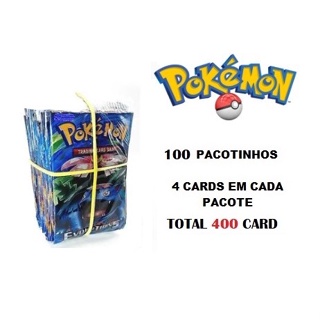 Kit Cartinhas Pokemon =60pctes Cards Bater Bafo Pokemon em