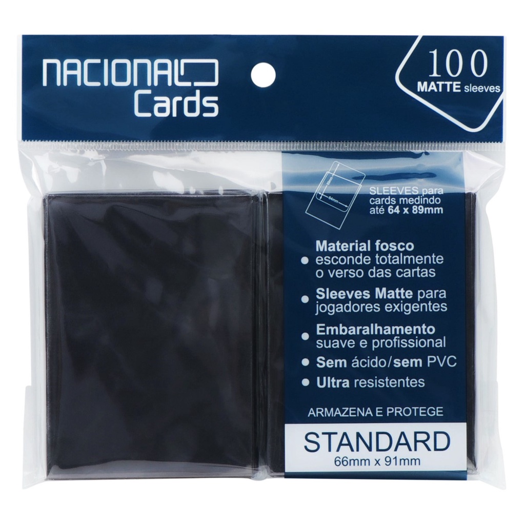 PRO-Matte Standard Card Sleeves: Black (100) main image 1