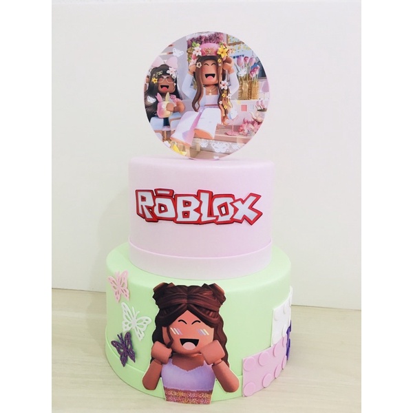 Bolo Roblox Menina 🍰Faça sua - Confeitos & Delícias