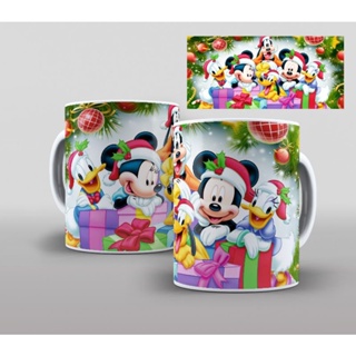 caneca de porcelana personalizada Mickey Natal