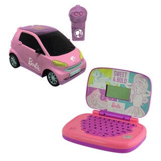 KIT Veiculo Beuty Pilot 3 Func Pilhas + Laptop Barbie