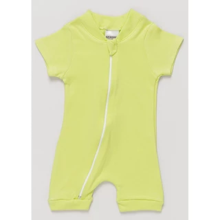 Macacão Bebê Suedine Verão 100% Algodão com Zíper Verde Abacate em Oferta na Shopee
