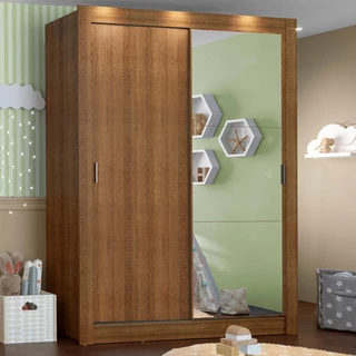Guarda-Roupa Infantil Madesa Bento 2 Portas de Correr com Espelho 2 Gavetas em Oferta na Shopee