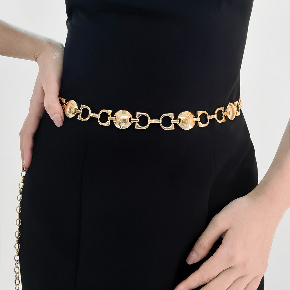 Cintura A Catena Donna In Metallo | Oro E Argento | Regolabile | Per Abiti E Jeans - Foto 2