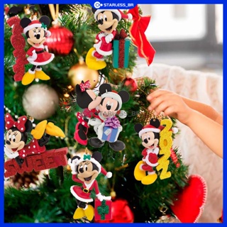 Disney Anime Nova Série Mickey Mouse Minnie Decorações De Natal Acrílico Árvore Ornamentos Casa