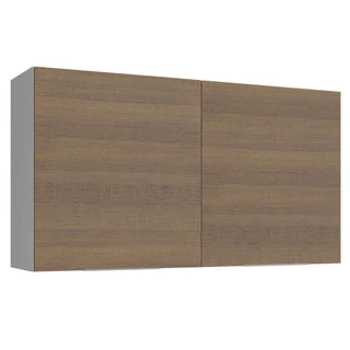 Armário Aéreo Madesa Stella 120 cm 2 Portas - Branco/Rustic em Oferta na Shopee