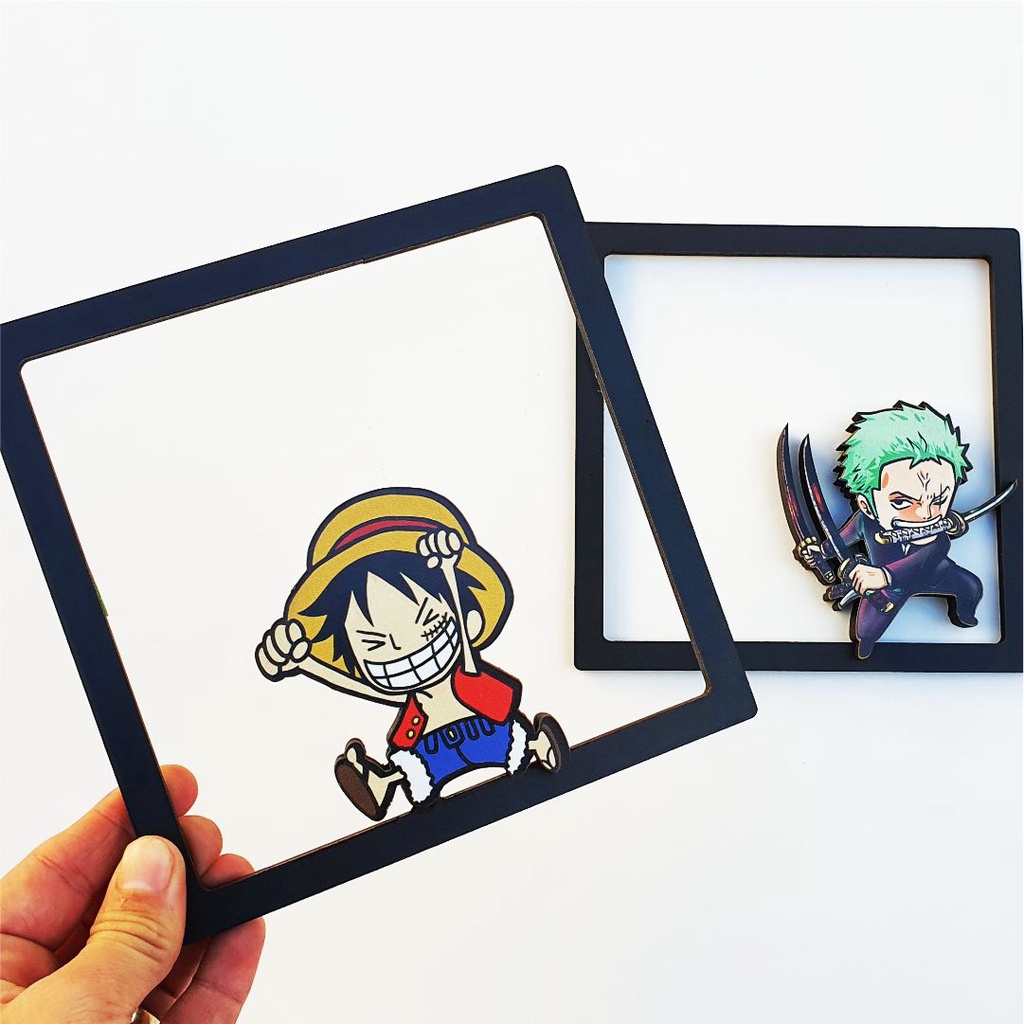 Quadro decorativo Emoldurado Personagens One Piece Anime Arte para sala  quarto Tamanho:A3-40x60cm