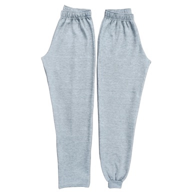 Calça moletom flanelada cor cinza claro ou preta sem bolsos com