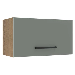 Armário Aéreo Madesa Agata 60 cm 1 Porta Basculante - Rustic/Cinza