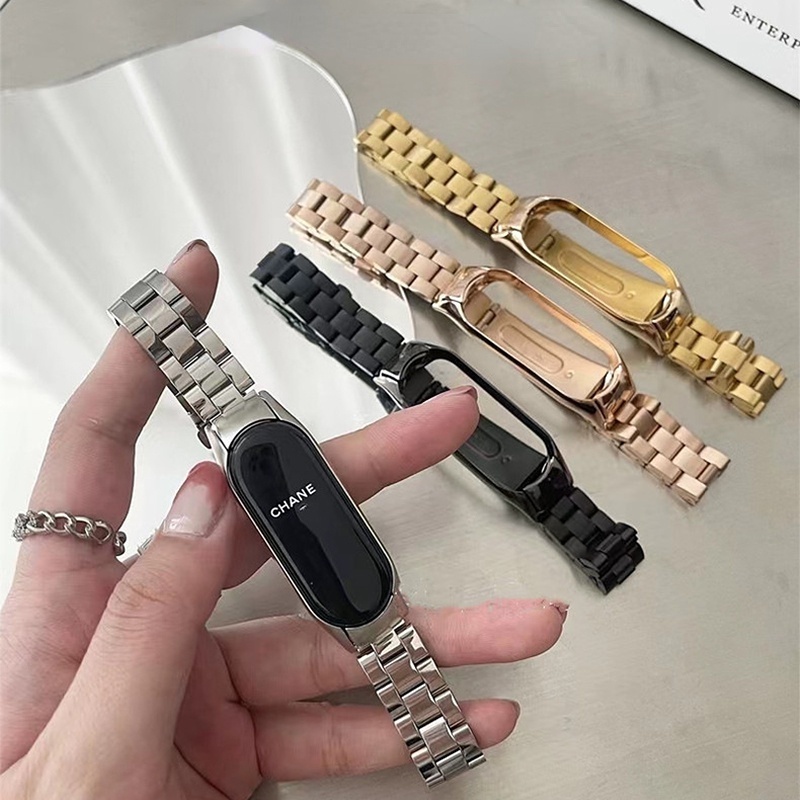 Milanês Para Xiaomi mi band 7 Pulseira 3 4 De Aço Inoxidável miband 6 Banda5 Banda 7 6 5 4 3