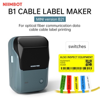 Impressora De Etiquetas Niimbot B1 Térmica Portátil Mini Código De Barras QR Papel Adesivo Rolos De Cor Cabo Para Fazer