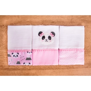 Kit Fraldas De Boca Para Bebe 3 peças Menina