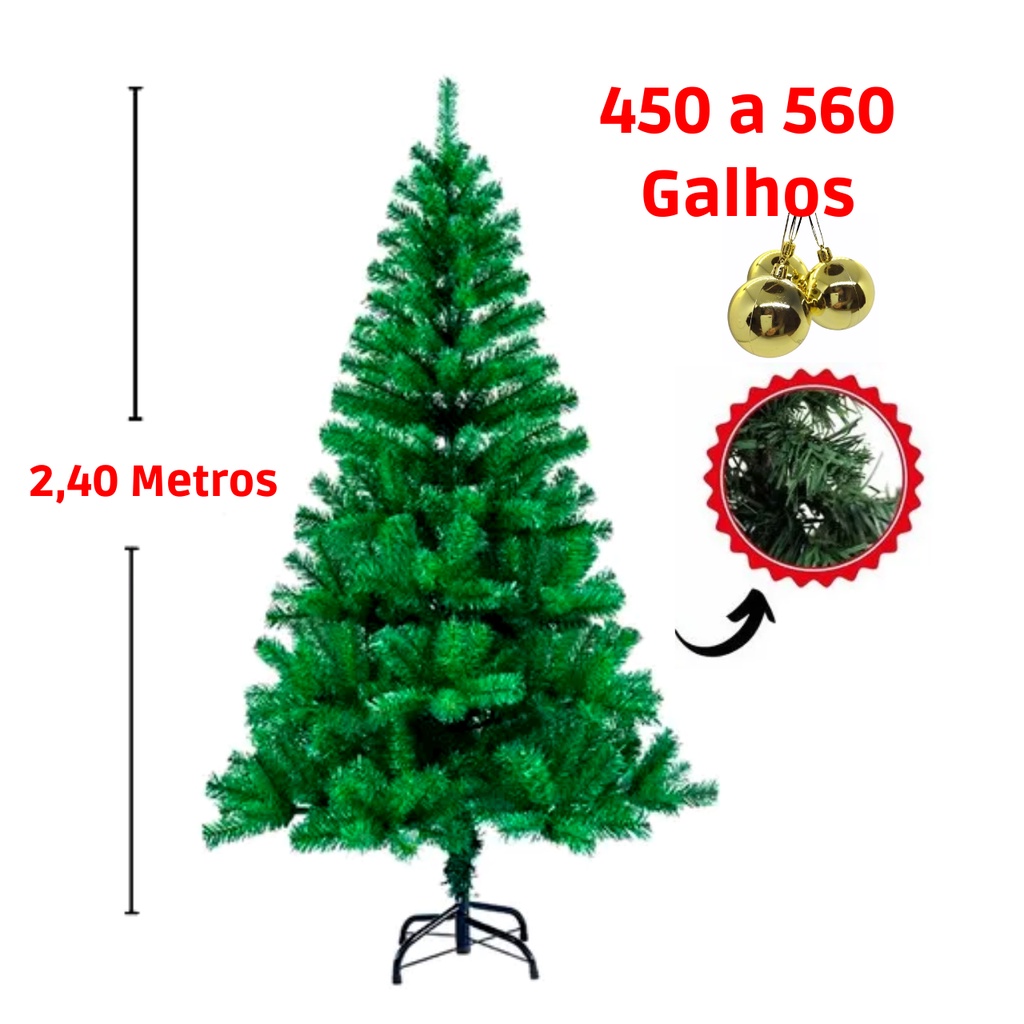 Arvore de natal 1,80 M 388 Galhos Com Fixa de luz de LED（10m） *1 e Tiras de  Imitação de Lã（5,4m） *2 Árvore de Natal Verde