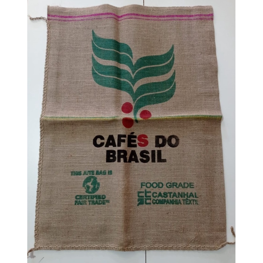 CAFES DO Brasil – 27.6x39.4 in Yute Sacos/Bolsas ** 100% Original SIN USAR  ** CANTIDAD 1