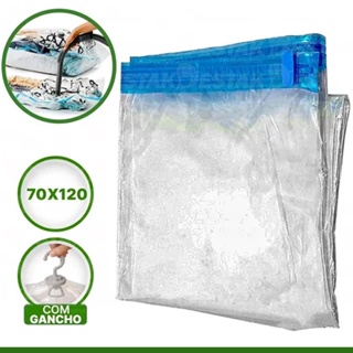 Saco a vacúo com ganho 70x120 - Plástico transparente