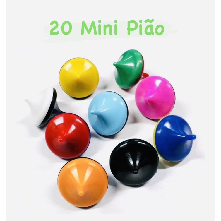 Mini Pião Colorido c/20 - Mini Toys - Doce Malu