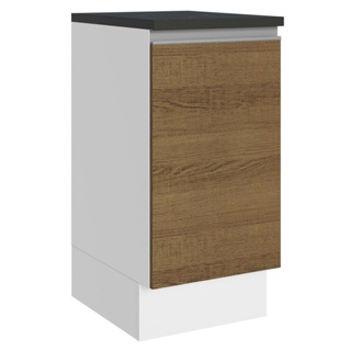 Balcão Madesa Acordes 100% MDF 60 cm 1 Porta - Branco/Rustic
