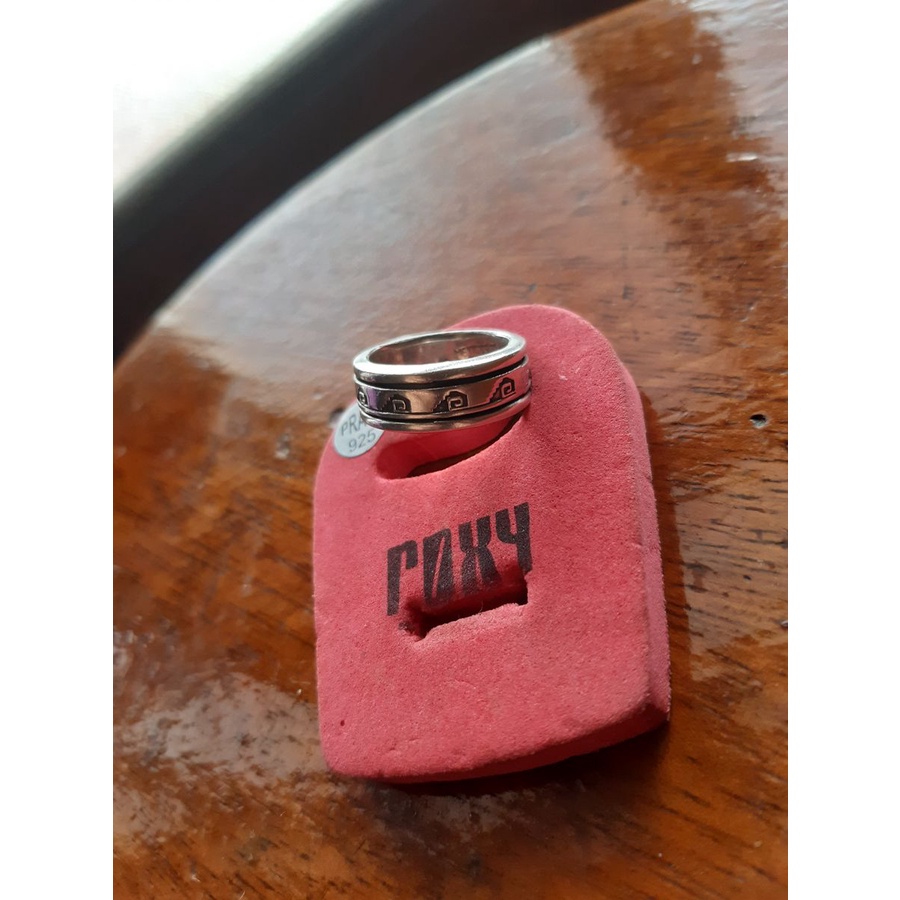 ROXY Acessórios Anel giratório de prata 925 Ondas Geométricas Bali Surfe