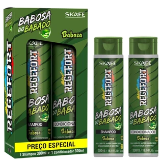 Conjunto Shampoo + Condicionador Regefort Babosa Do babado 600Ml
