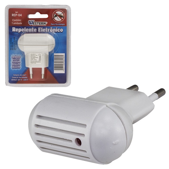 Repelente Eletrônico Ultrassônico Para Pernilongos Bivolt Western Rep ...
