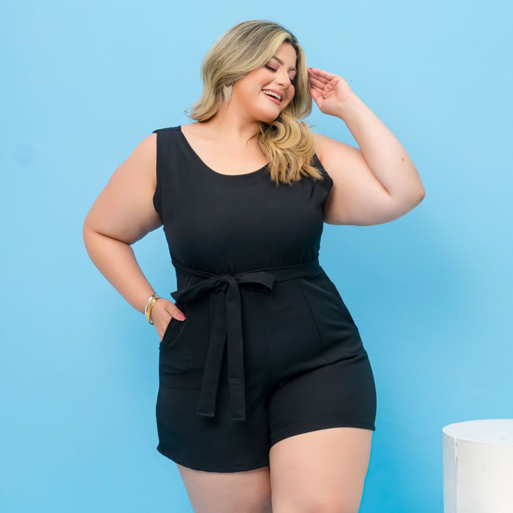 Macacão Macaquinho Plus Size Roupas Moda Feminina GG - Bellucy