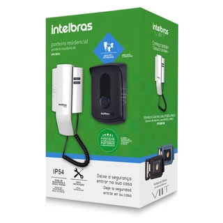 Interfone Intelbras ipr 8010 Porteiro Eletrônico Residencial – Bivolt, Abre Portão Garagem ou Social Fechadura Elétrica