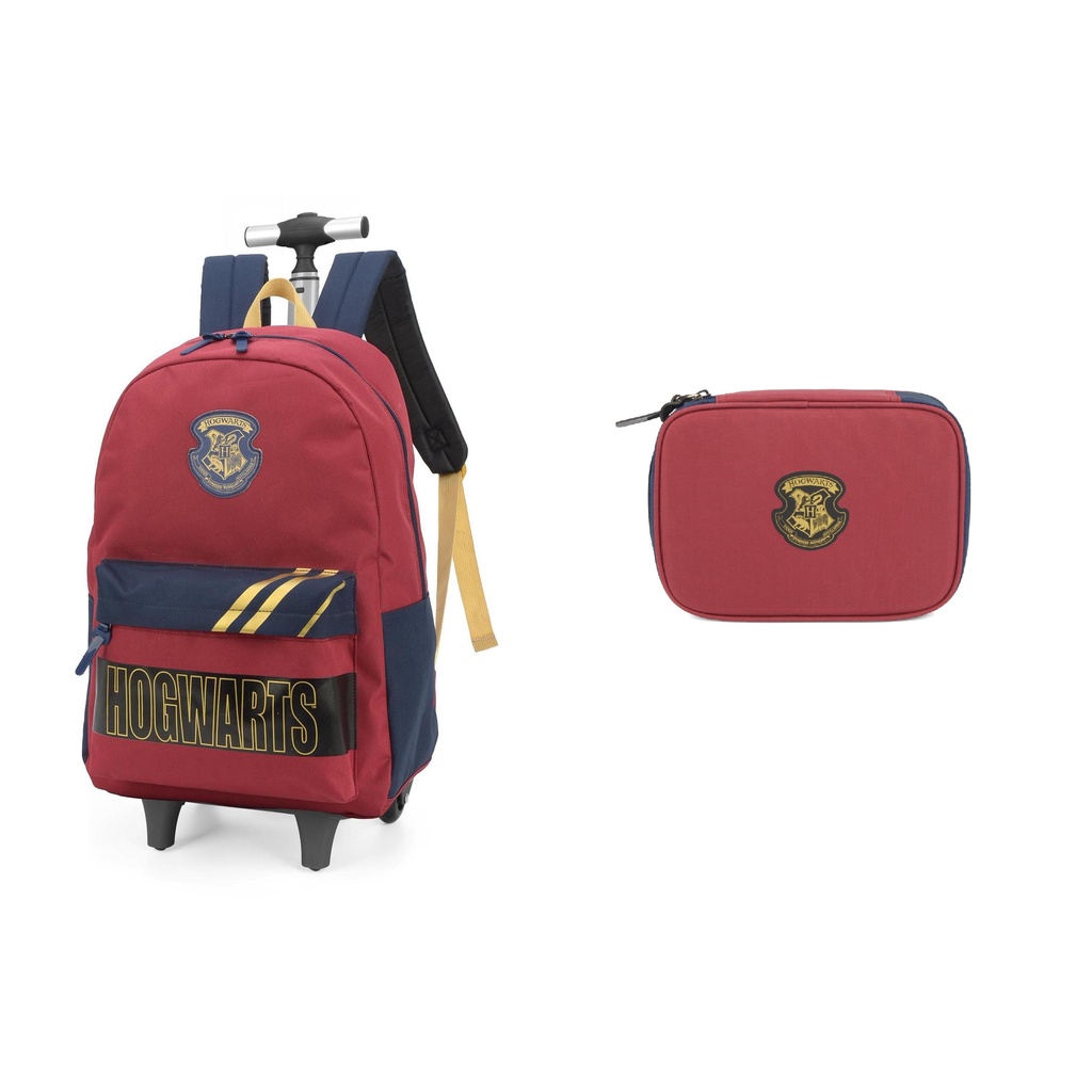 Kit Mochila de Rodinhas e Estojo Box Harry Potter Luxcel | Shopee Brasil