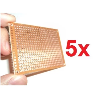 Placa de prototipação fenolite com furos 5cm x 7cm (5peças)
