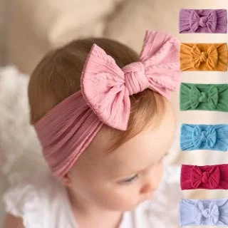 Faixa de cabelo infantil Faixa De Cabelo Para Bebês Acessórios Multicoloridos Laço De nylon Não Machuca A Pele bandana Larga Da cabeça de bebê