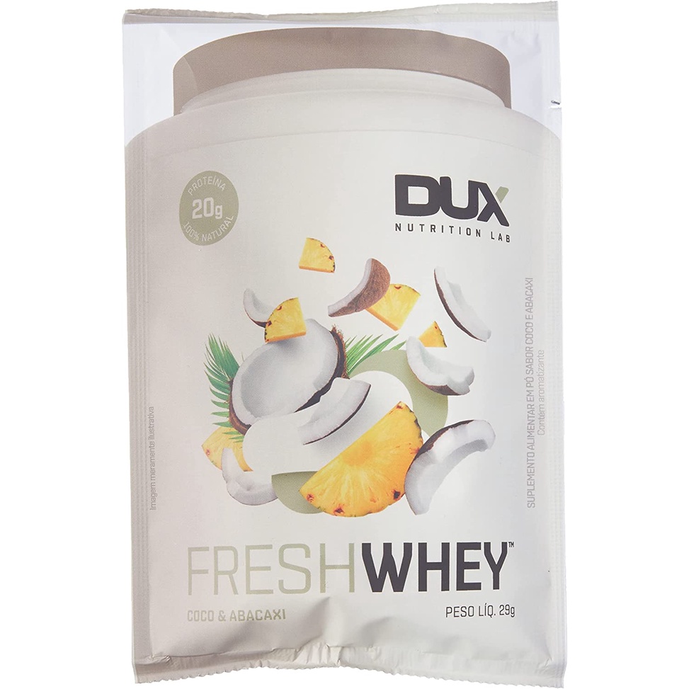 Fresh Whey (sachê) Coco e Abacaxi Dux Nutrition 29g | Shopee Brasil