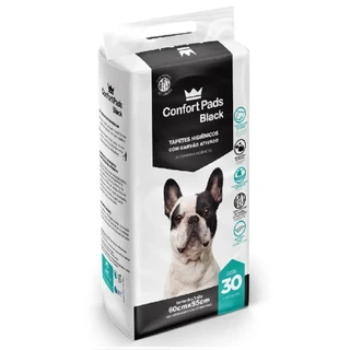 Tapete Higiênico Confort Pads Black 60x55cm 30 Unid para cães