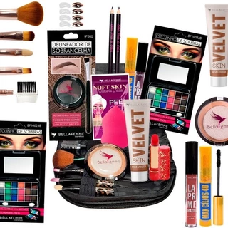 Kit De Maquiagens Pincéis Necessaire Completo luxo Mega Promoção