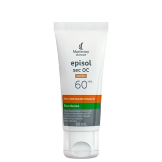 Protetor Solar com Cor Mantecorp Episol Sec Oc FPS 60 Médio 60ml