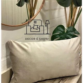 Capa de Almofada Retangular Veludo 30x60 Sala/Quarto Decoração Para Casa