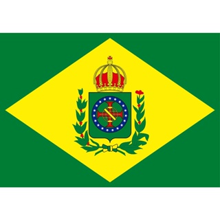 Patch Bordado Mini Bandeira Brasil Imperial 3x4,5 cm Cód.MBP254