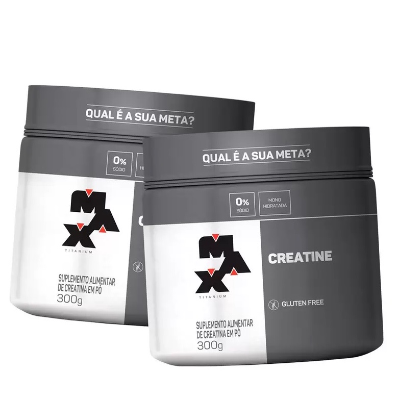 Kit 2x Creatina Creatine 300g – 100% Pura – Max Titanium