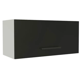 Armário de Cozinha Aéreo de Cozinha 70 cm 1 Porta Basculante Branco/Preto Agata Madesa em Oferta na Shopee