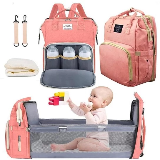 Mochila Maternidade Bolsa Berço Caminha Bebe Menino Menina