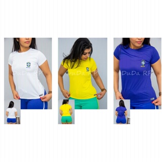 Camisa Camiseta Uniforme Seleção Brasileira Feminina Brasil Baby Look 2023  Amarelo, Camiseta Feminina Nunca Usado 87783518