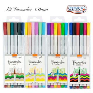 Kit Caneta Hidrográfica Finemarker BRW 1.0mm 24 Cores