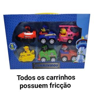 Pista Garagem 5 Carros Car + Kit 9 Carrinhos Patrulha Canina