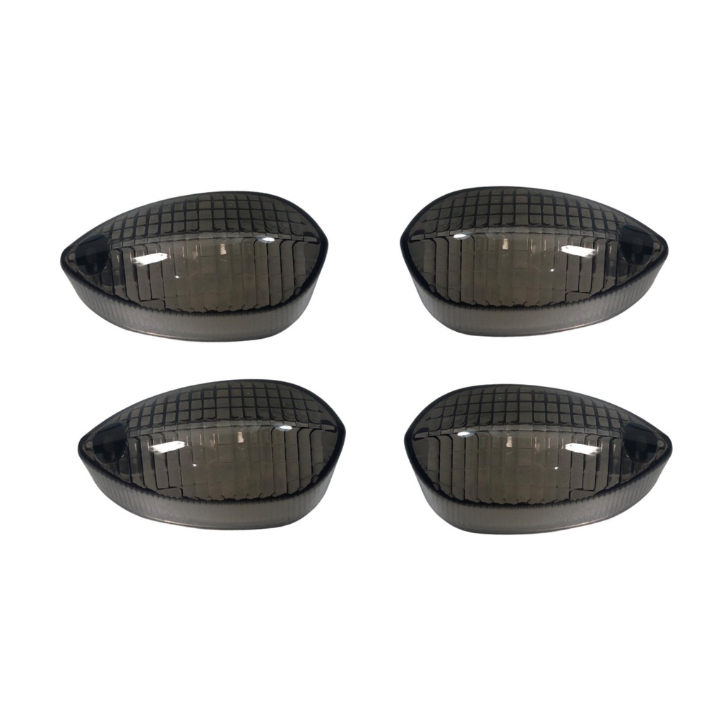 4 Lentes Pisca Seta Fumê Pra Moto Yamaha Xtz 150 Crosser GVS