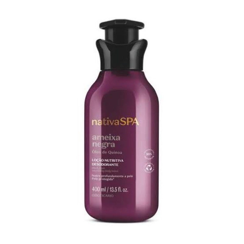 Loção Hidratante Corporal Nativa SPA Ameixa Negra, 400ml - O Boticário em Oferta na Shopee