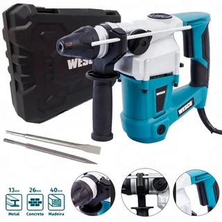 Martelete Perfurador Rompedor 1050W 26mm Quebrar Demolir Vigas Concreto Alvenaria Profissional em Oferta na Shopee