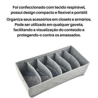 Organizador de sutiã com 6 divisórias dobravel organizador de gaveta ...