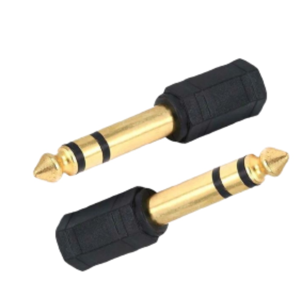 Plug Adaptador Conector Jack J2 x P10 Stereo Dourado - STORM | Shopee ...