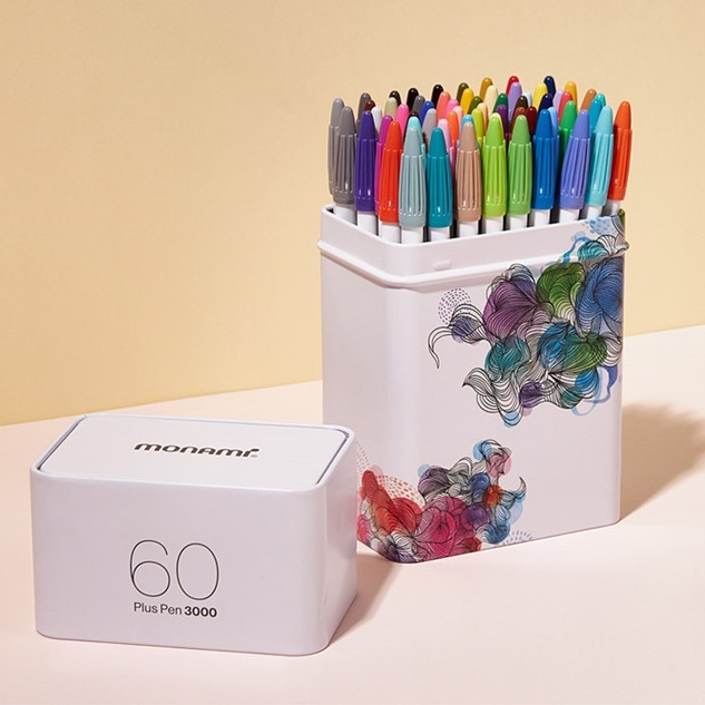 Kit Estojo Lata Gami Plus Pen 3000 60 Cores | Shopee Brasil