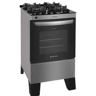 Fogão 4 bocas Atlas Agile Up Inox com Mesa de Vidro - Bivolt