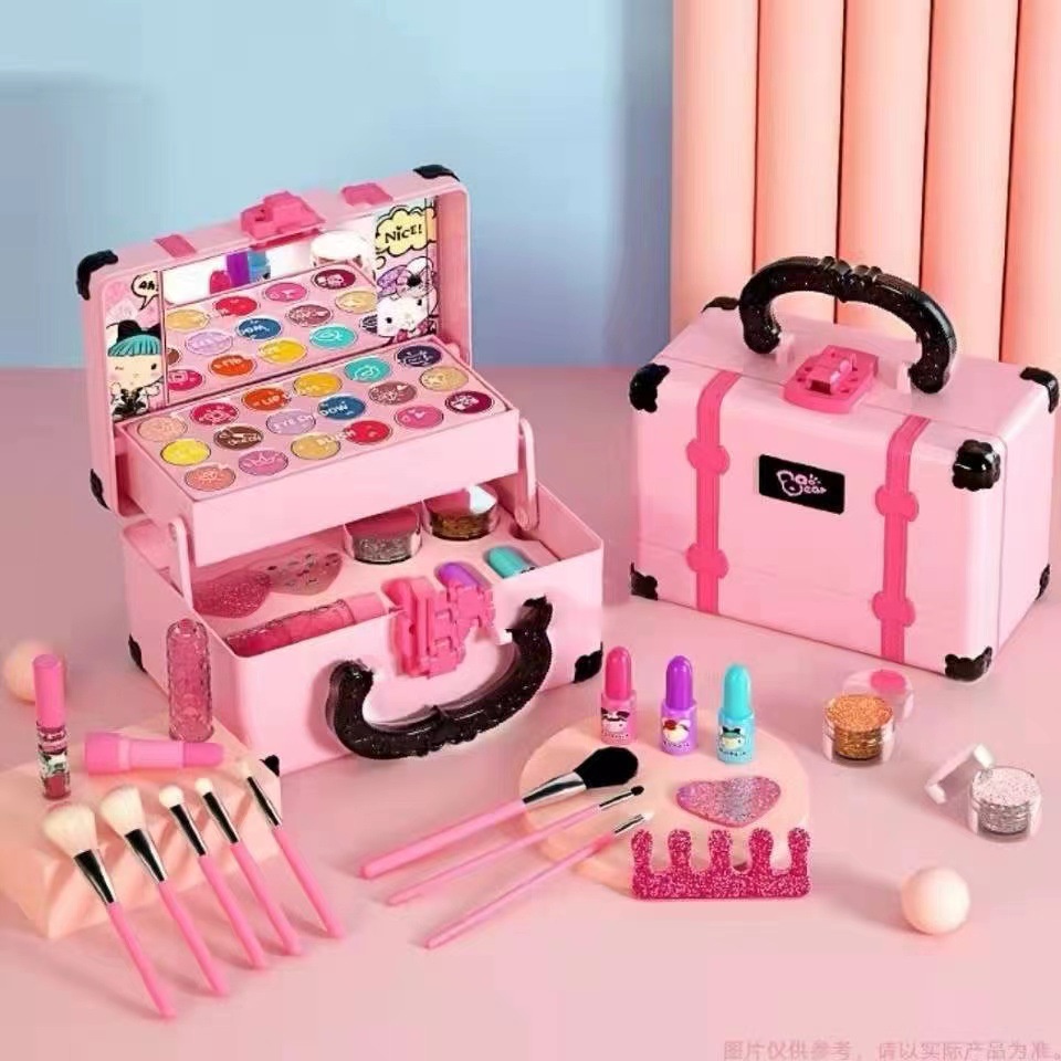 Kit de maquiagem infantil para boneca com 6 peças