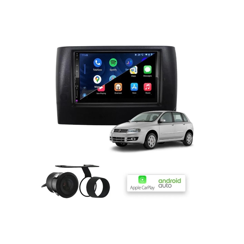 Central Multimídia Mp10 Carplay E Android Auto Fiat Stilo | Shopee Brasil
